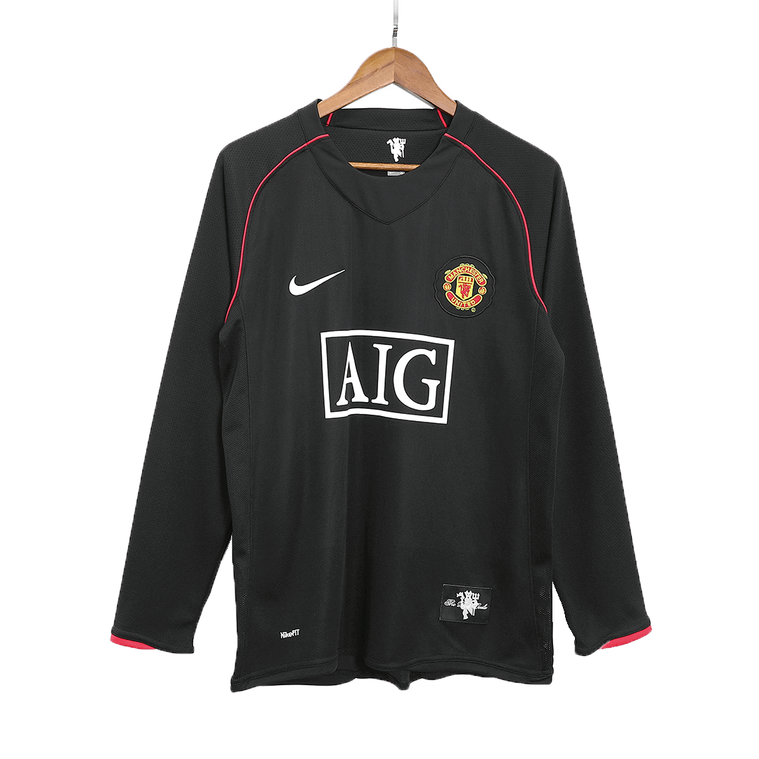 Retro Soccer Jersey Manchester United Away Long Sleeve 2007/08