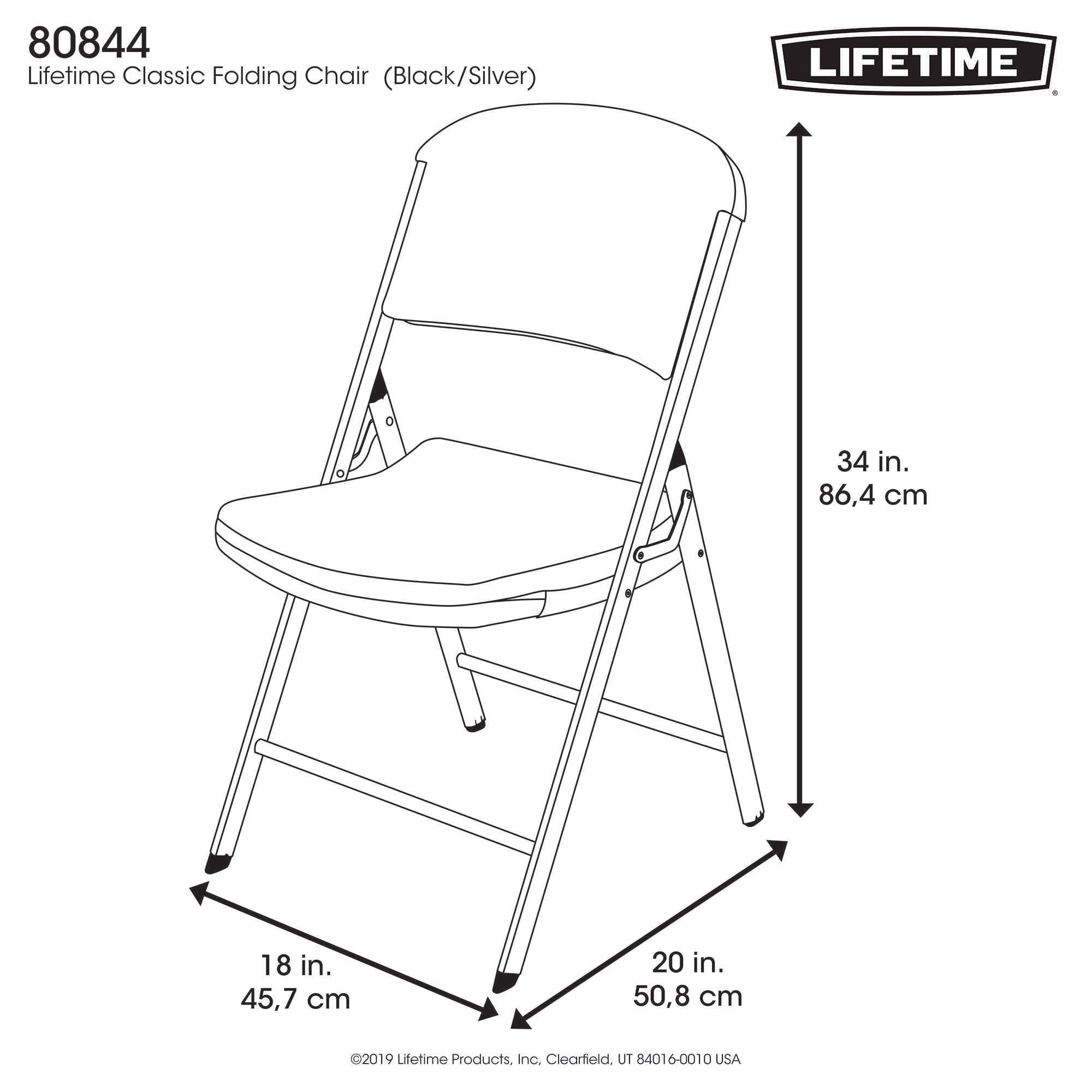 Lifetime Classic Folding Chair – 6 Pk (Commercial)