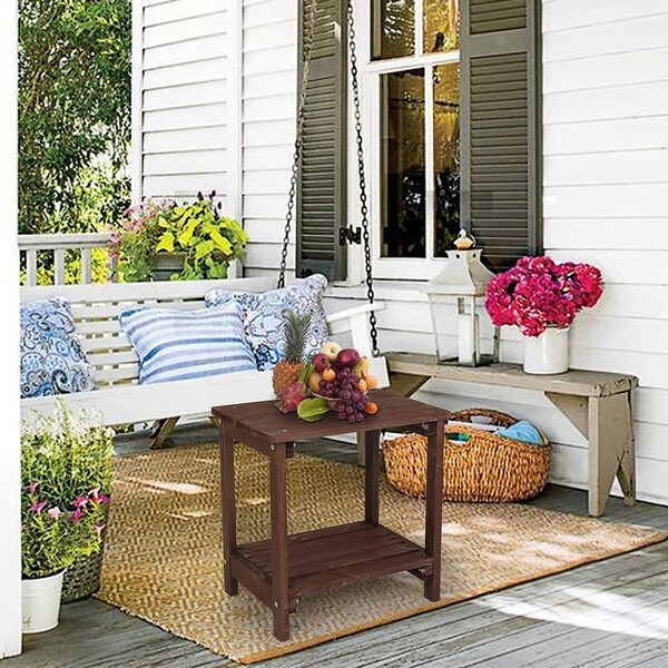 Patio Fir Wood End,Coffee,Side Table