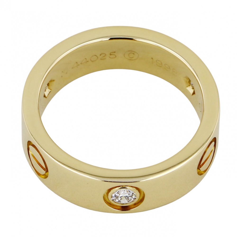 Cartier Love Ring 18K Yellow Gold Diamond