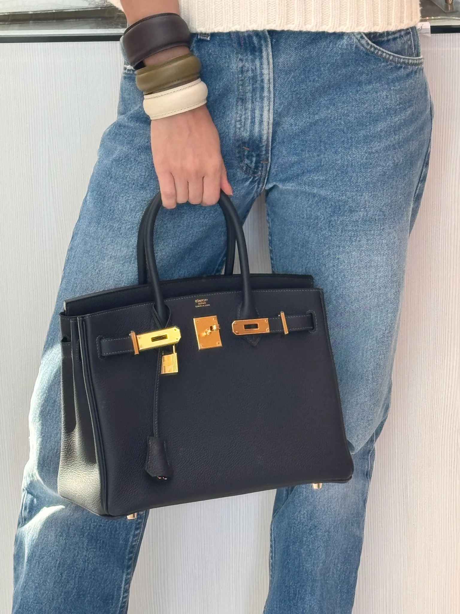 Hermès Birkin 25 Noir Togo Gold Hardware