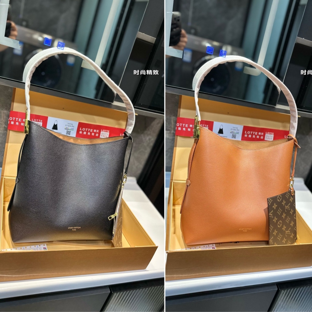 Louis Vuitton Low Key Hobo Bag With Gold Hardware In Cognac 43Cm M24974