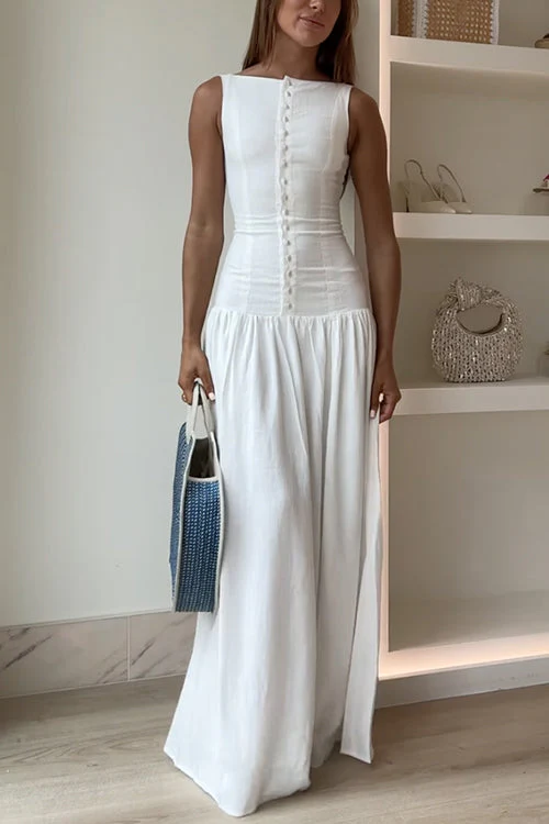 Elegant Backless Maxi DressClistos