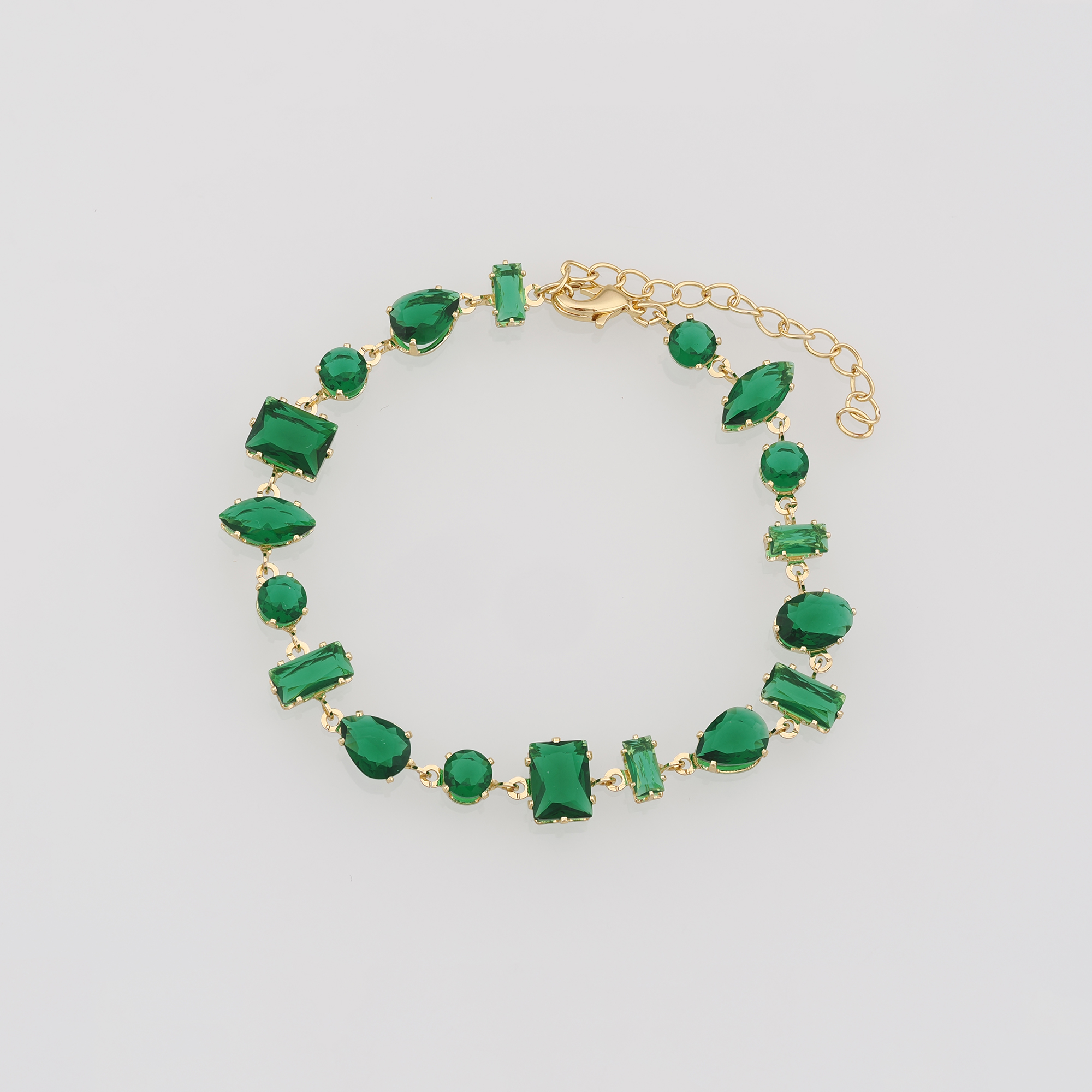 18K Gold Filled Geometric Bracelet,Zircon Bracelet,Geometric Stone Bracelet,Adjustable Bracelet,Gift For Her
