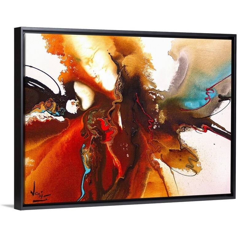 Flow 251x22 Black Float Frame Canvas Art - 24 x 18