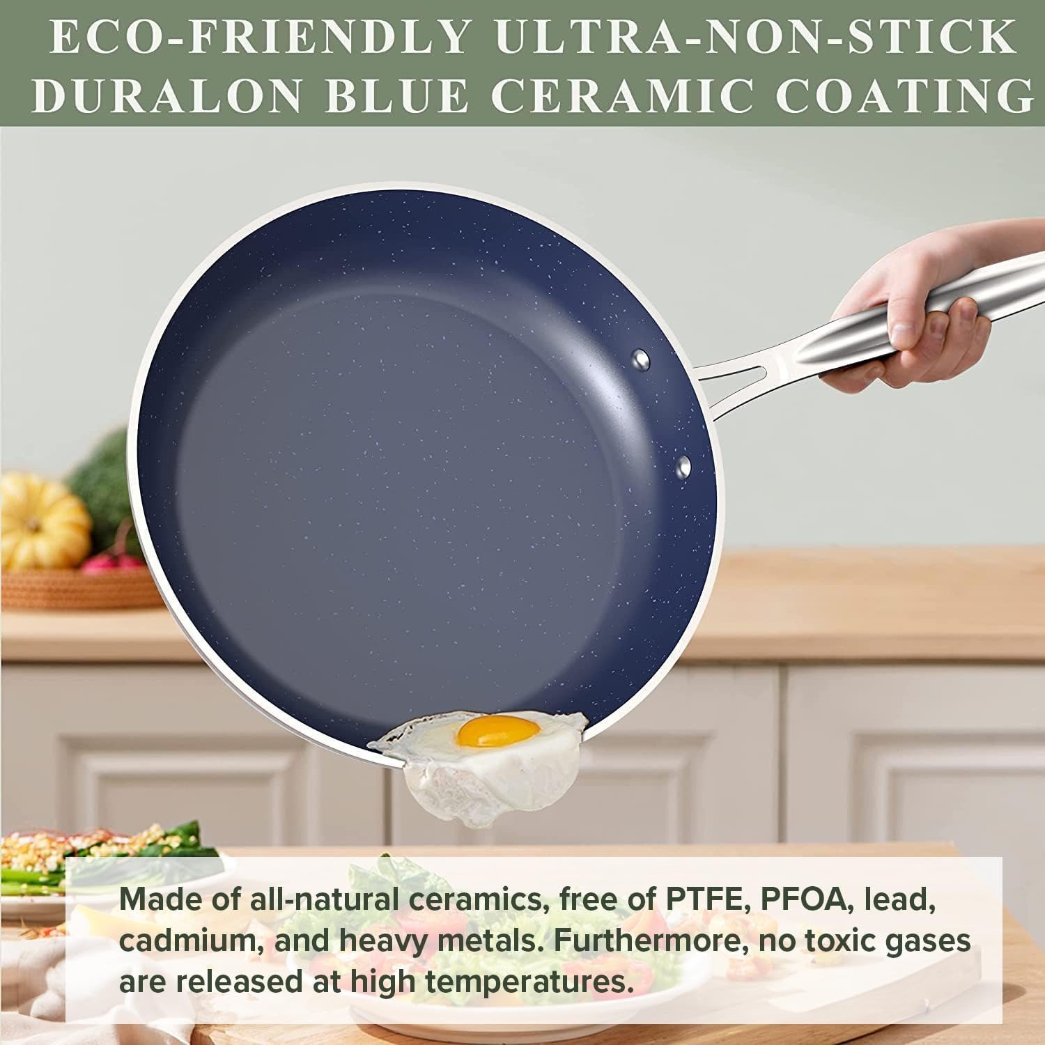 9-Piece Scratch-Resistant Cookware Set Durable Induction Compatible Kitchen Pot Pan Set