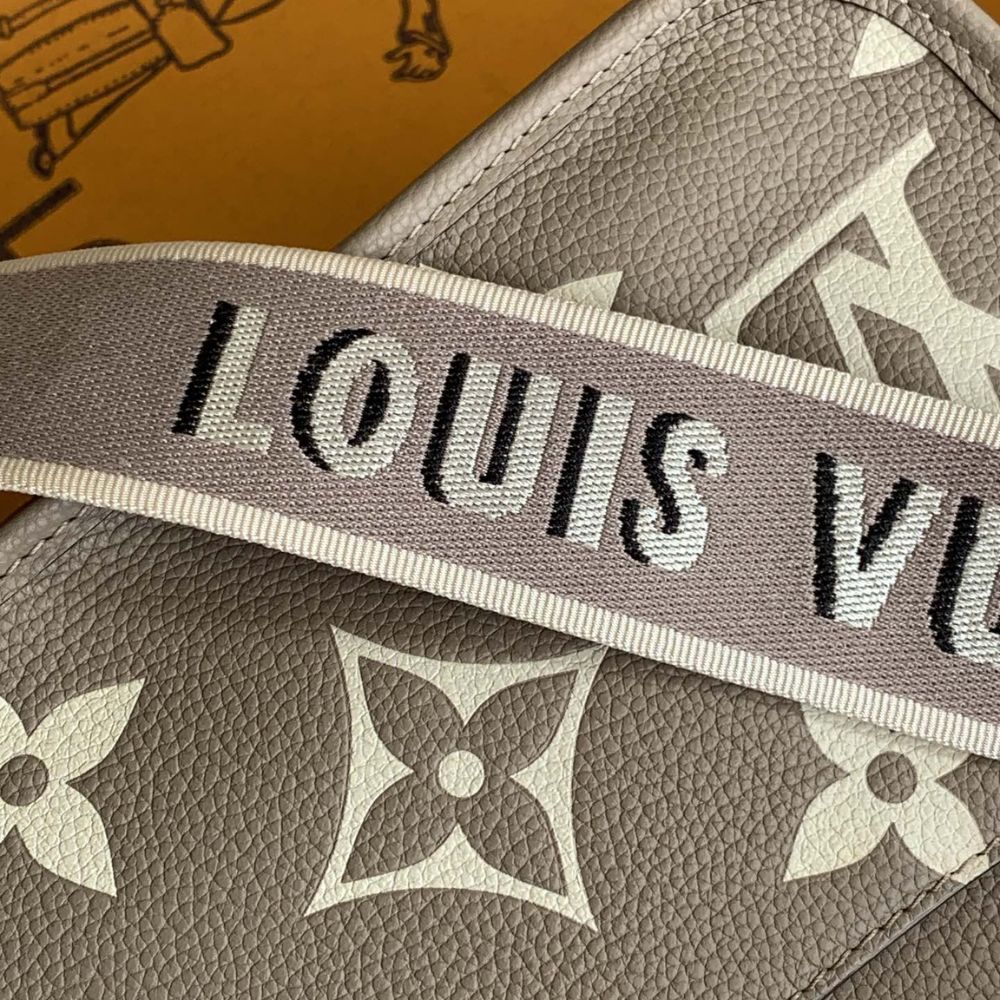 [Premium Quality] – Louis Vuitton Diane Monogram Empreinte Leather Beige 9.4 Inches M46583