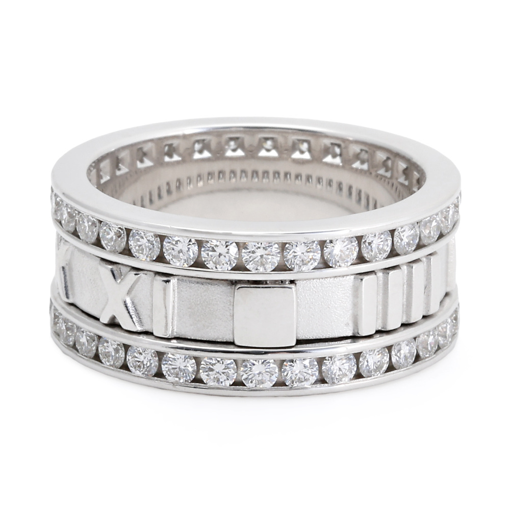 Tiffany & Co. Atlas Diamond Ring 18K White Gold