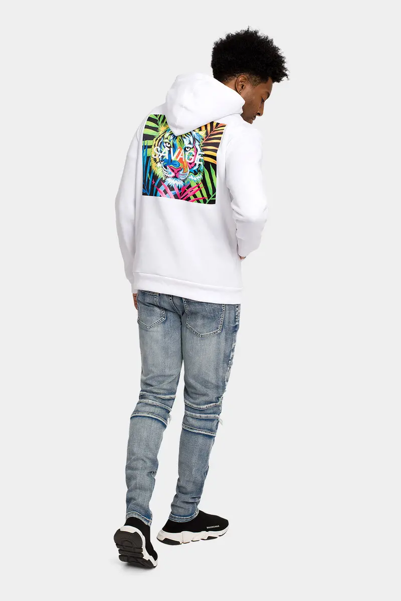 Watch Your Back Savage Tiger Graphic Hoodie – Bold Wildlife-Themed Streetwear Sweatshirt