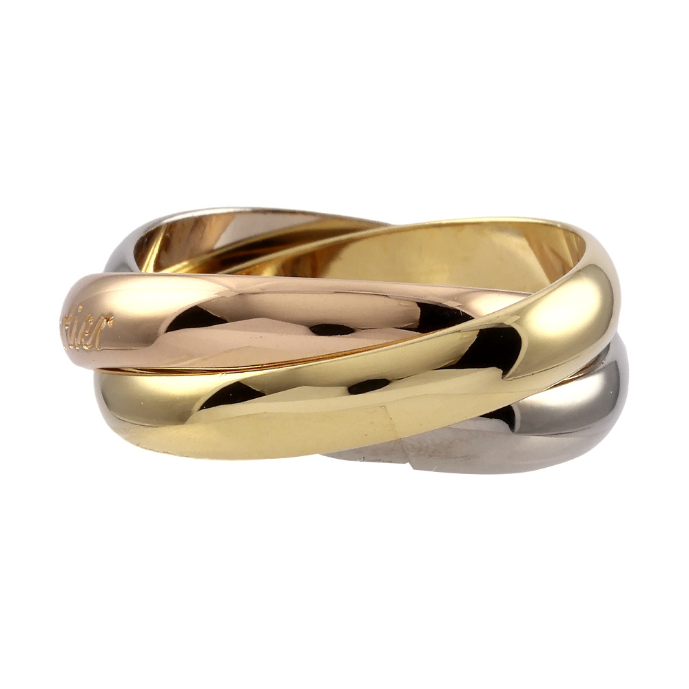 Cartier Trinity Sone Ring Tri-Gold