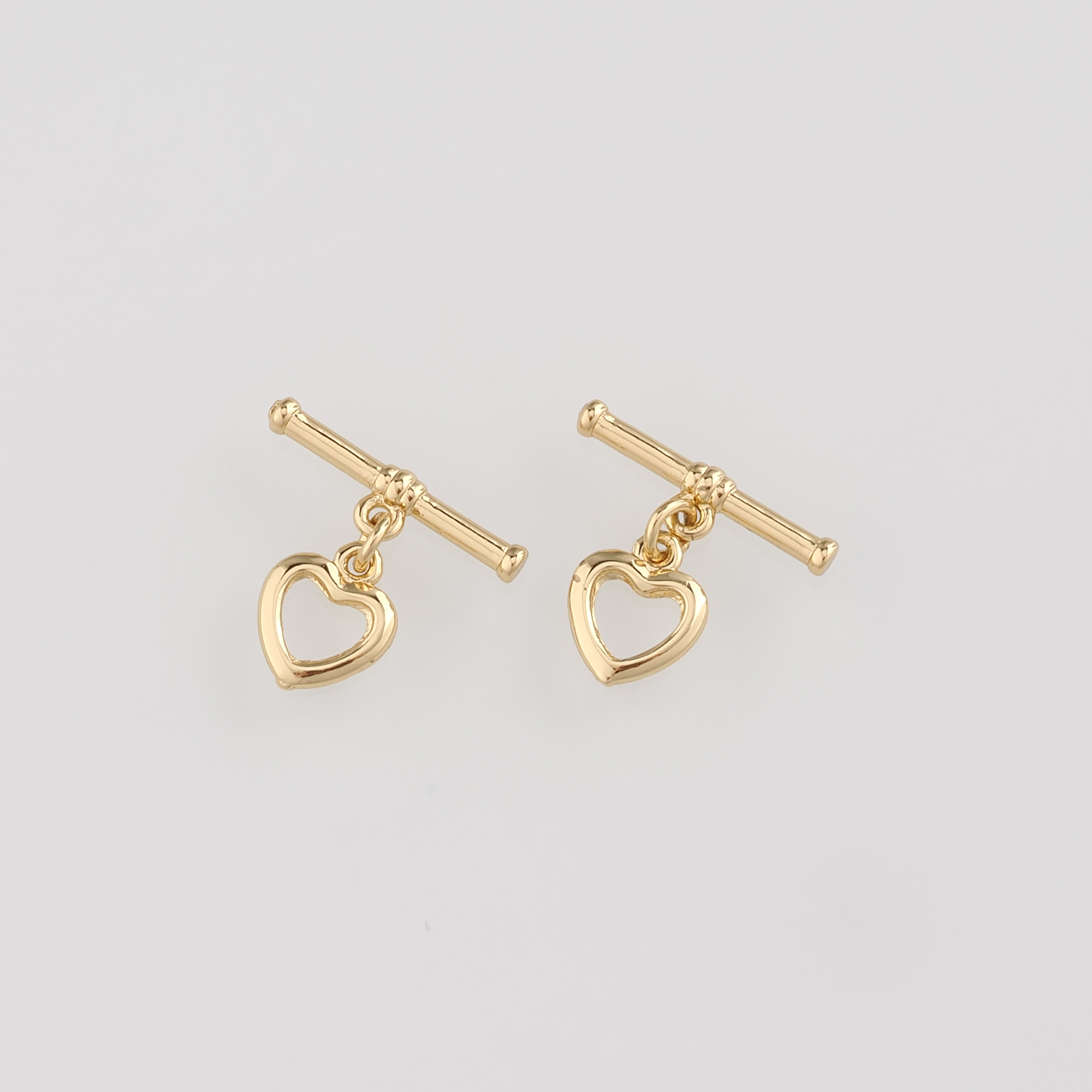 18K Gold Filled Heart OT Clasp,Heart OT Clasp Bracelet Necklace for DIY Jewelry Finding Necklace Bracelet