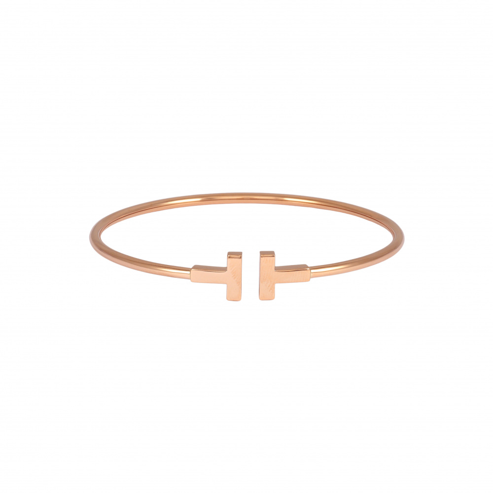 Tiffany & Co. Tiffany T Wire Bracelet 18K Rose Gold 60010744