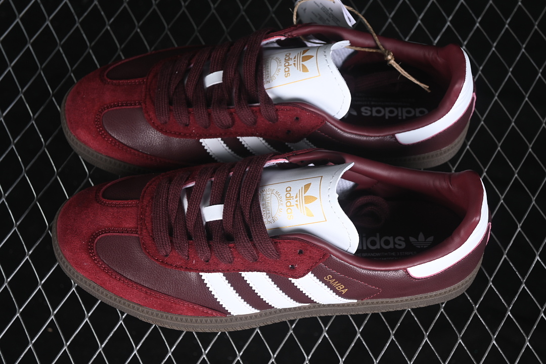 Adidas Samba Og Casual Sneakers Maroon/Off White/Gum JR8844