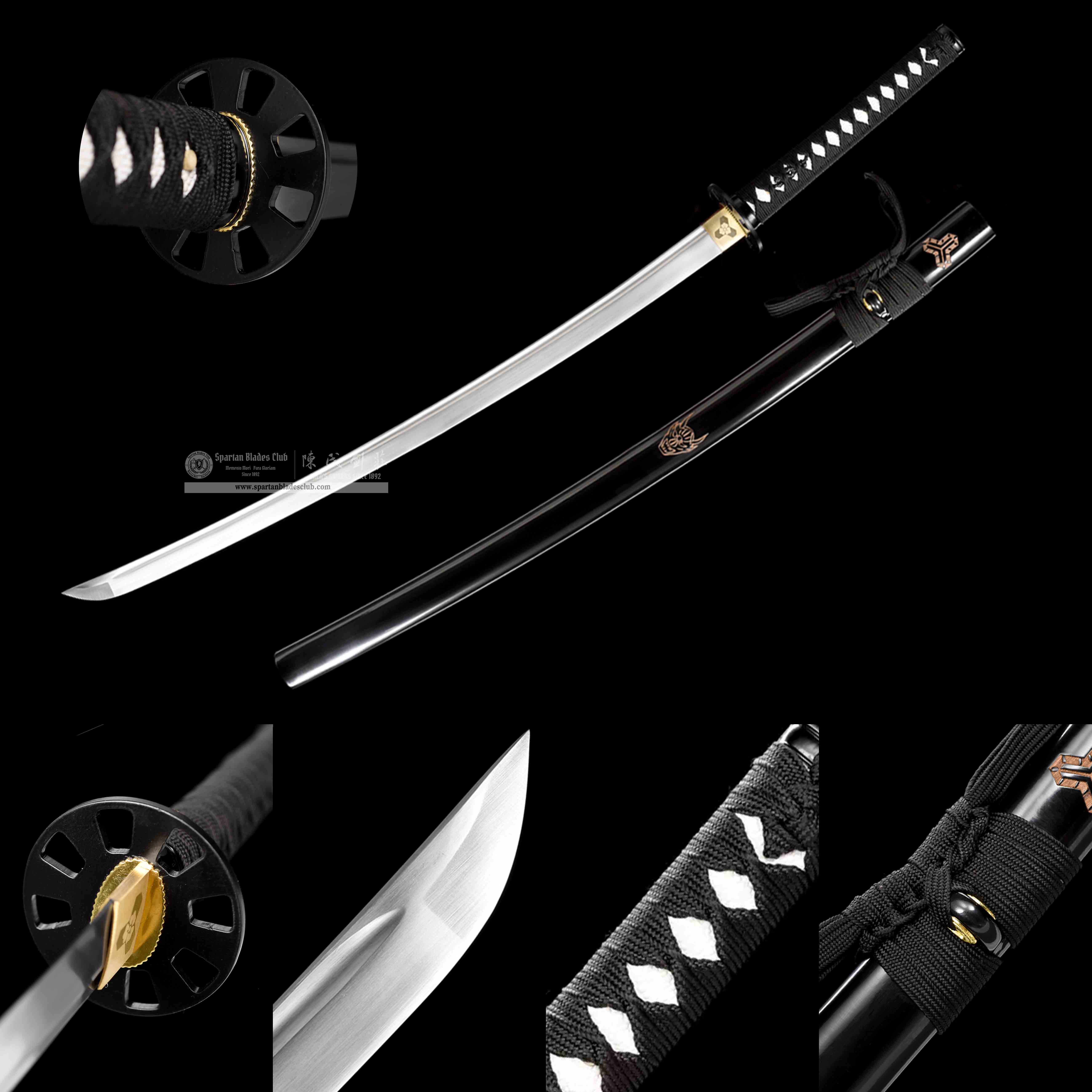 HW38 | Guimian | Not Sharpened | Practice Sword | Katana | Carbon Steel | Black | Full-tang | Spartan Blades Club | CHEN'S SWORDS 1892 - Spartan Blades Club - 陳氏劍莊1892