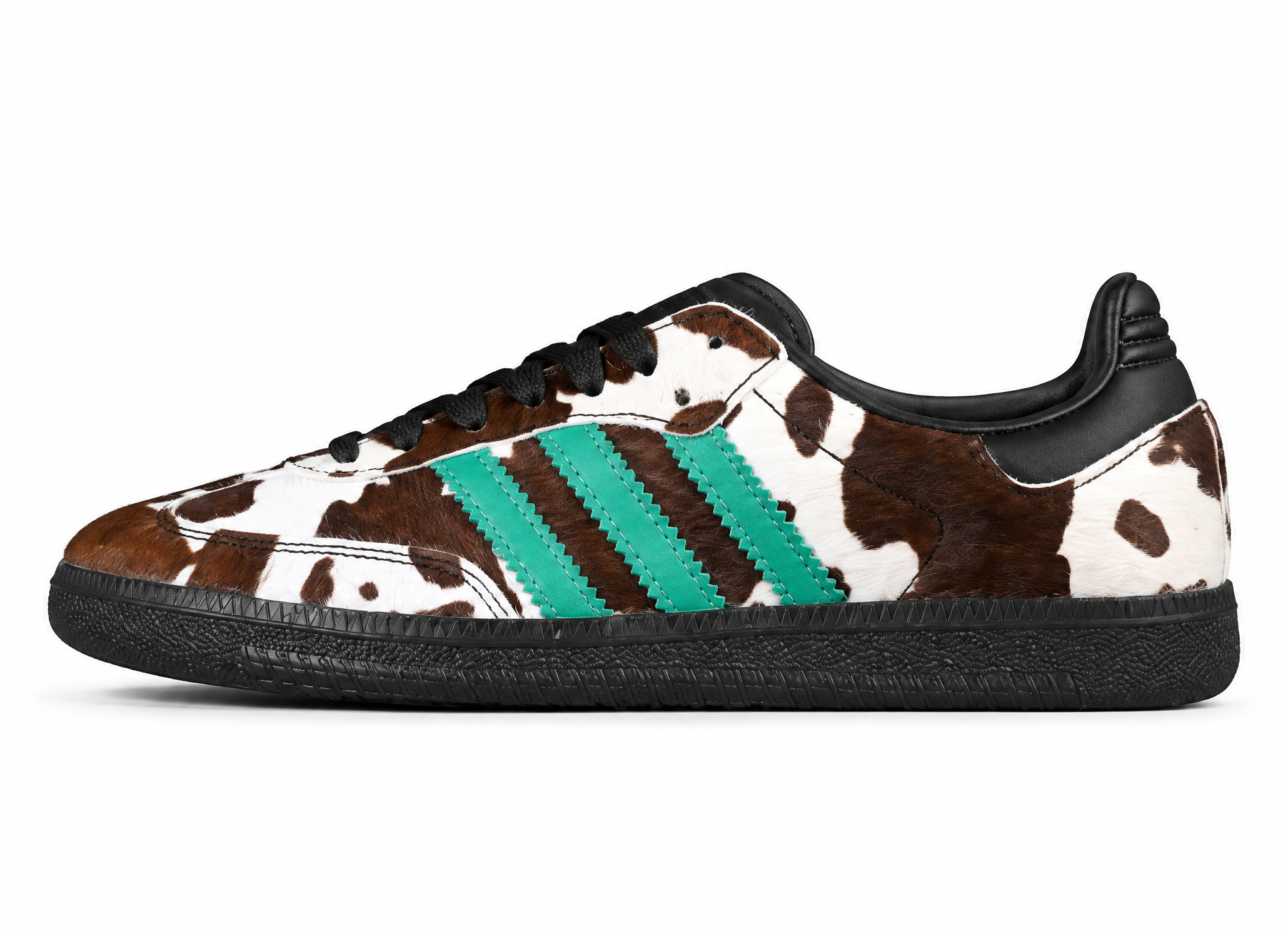 Adidas Samba Lt Cow Print Black/White/Collegiate Green JS3930