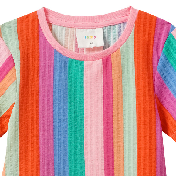 Famy Mädchen Kleid mit bunten Streifen