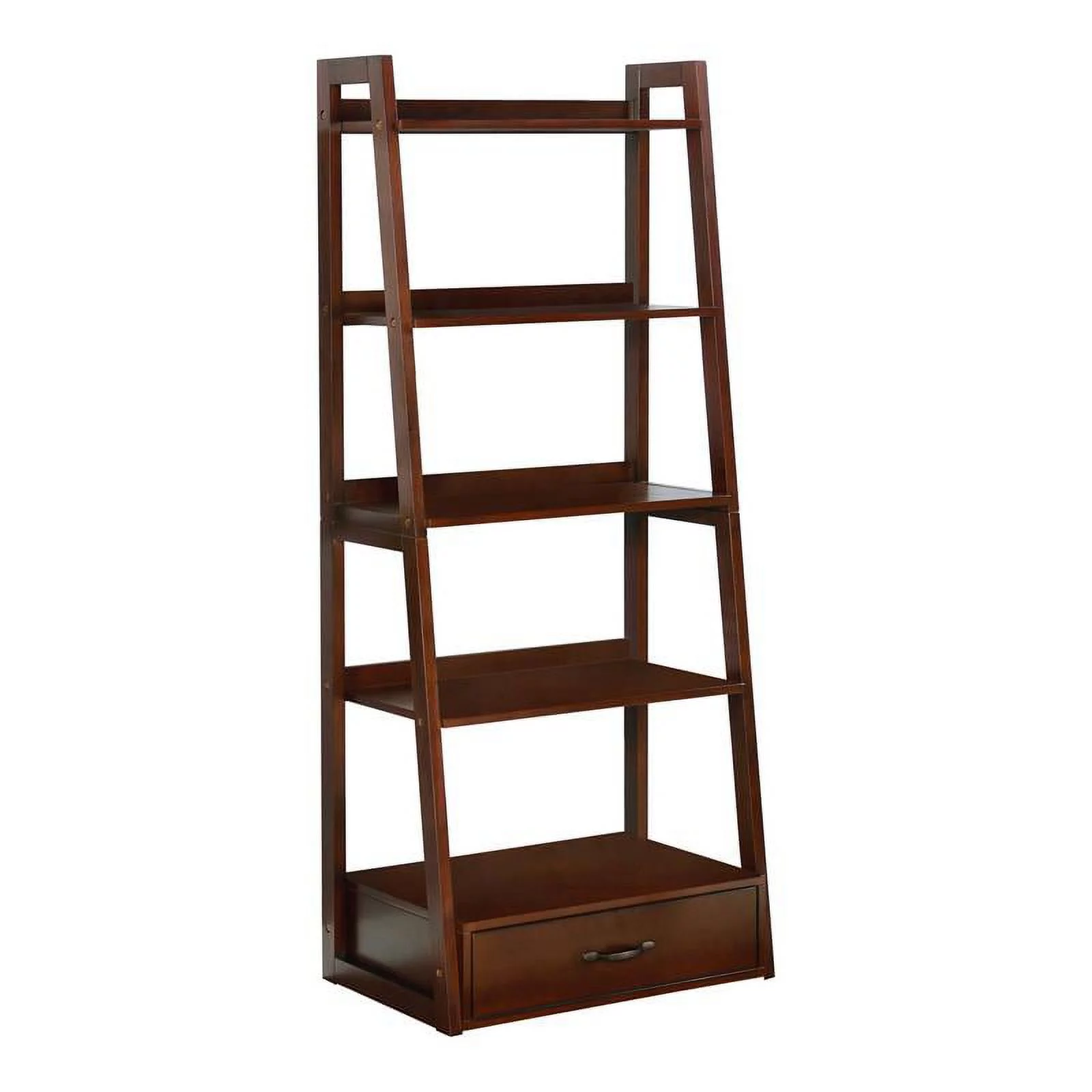 Bowery Hill Transitional Wood 1-Drawer Bookcase in Cherry Finish