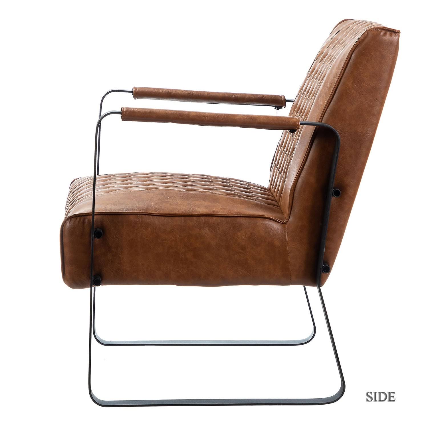 Lagash Lesuire PU Chair with Tufted Back - Blue