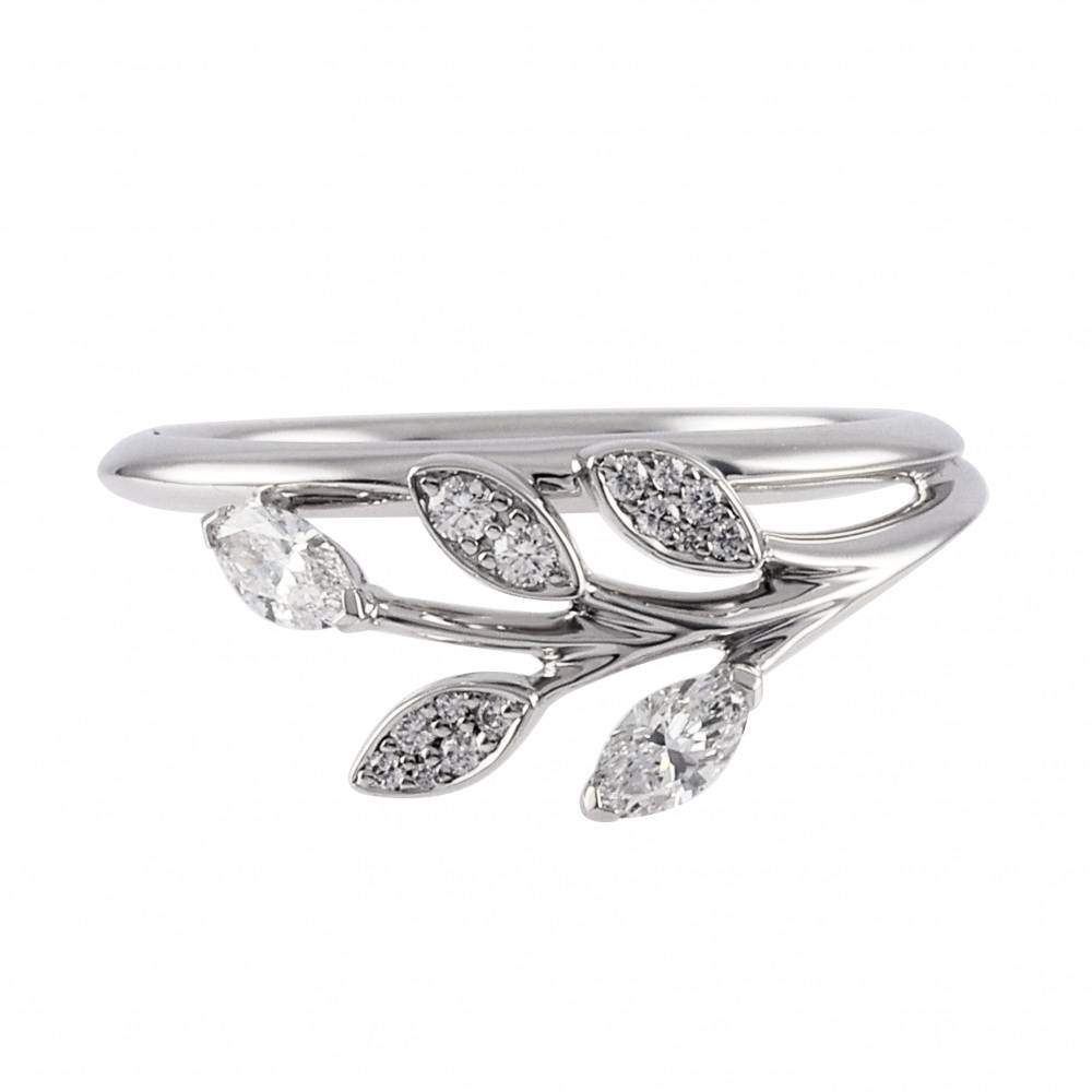 Tiffany & Co. Victoria Vine Ring Platinum Diamond 63914711