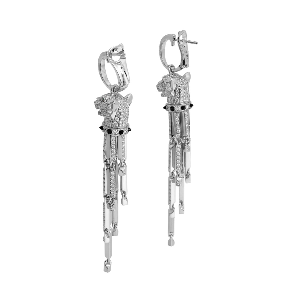 Cartier Panthère Earrings 18K White Gold N8045900