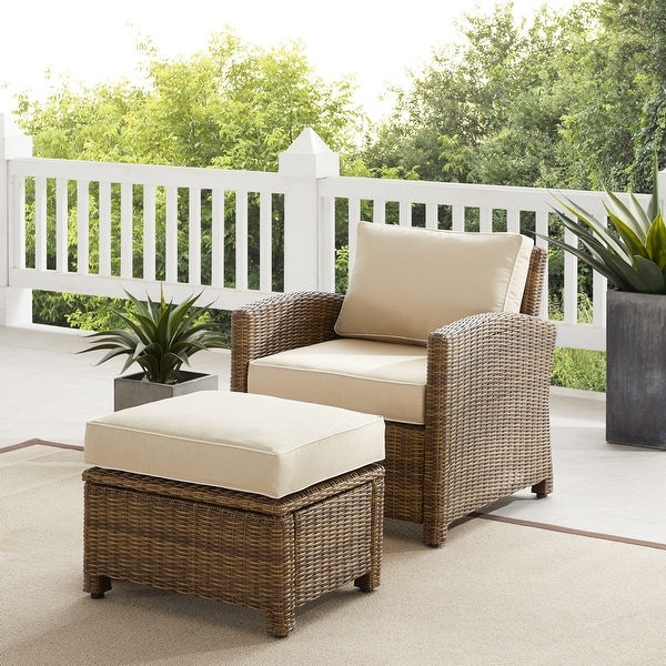 Crosley Bradenton 2Pc Outdoor Wicker Chair Set