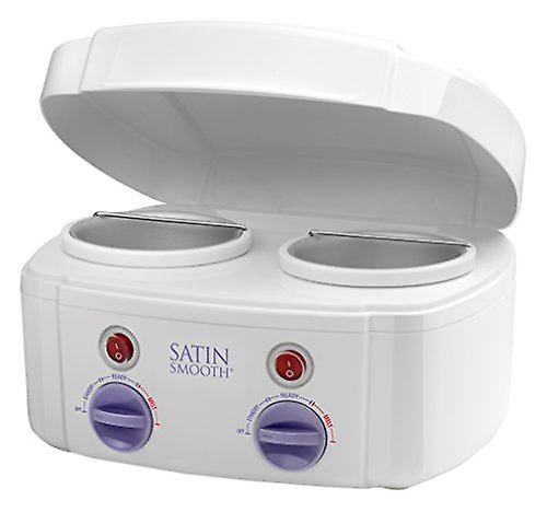 Satin Smooth Double Twin Pot Waxing Heater Saves Time Easy Cleaning