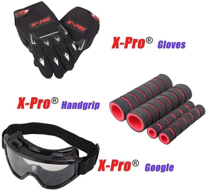 bolt-50cc Dirt Bike Gas Dirt Bike Kids Dirt Bikes Pit Bikes Youth Dirt Pitbike with Gloves, Goggle and Handgrip,Red