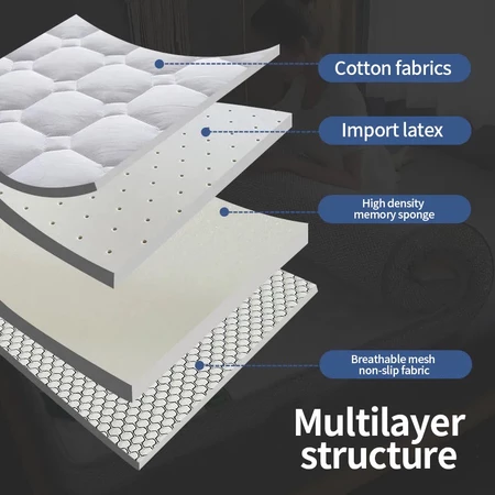 Latex Mattress 9CM Single/ Queen/King Tatami Foldable Mattress Thick Mattress Topper