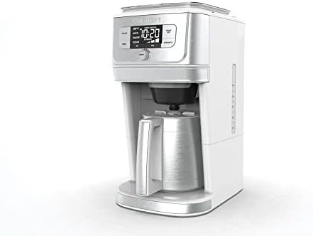 Automatic Grind & Brew 12-Cup Coffee Maker with Blade Grinder, Programmable Coffee Machine Glass Carafe with 1-4 Cup Setting, Brew Pause, Grind-Off Option, Black/Stainless Steel