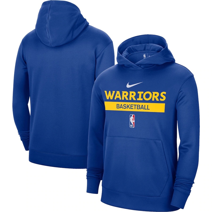 Men's Golden State Warriors Royal 2022/23 Spotlight On-Court Practice Performance Pullover Hoodie