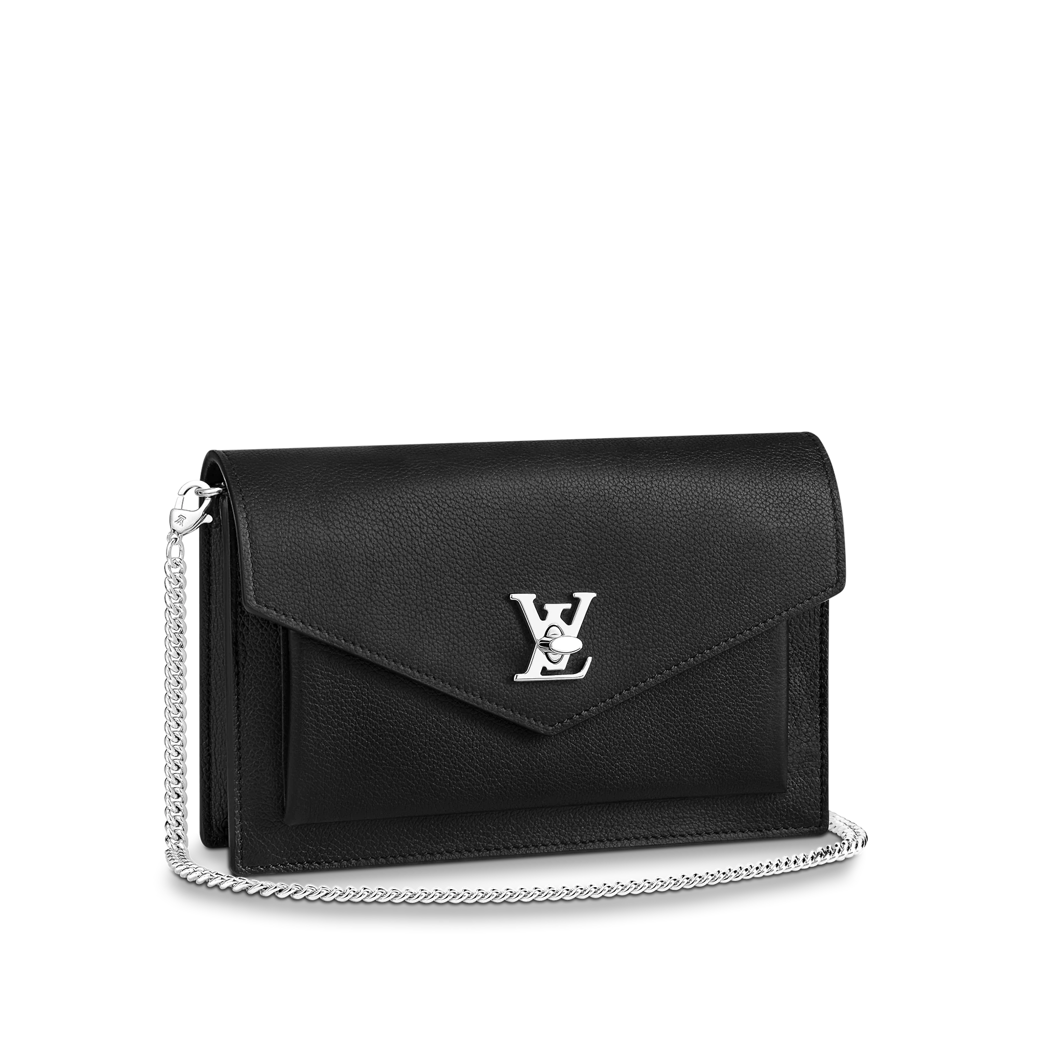 Louis Vuitton Pochette Chain Mylockme 19Cm Black