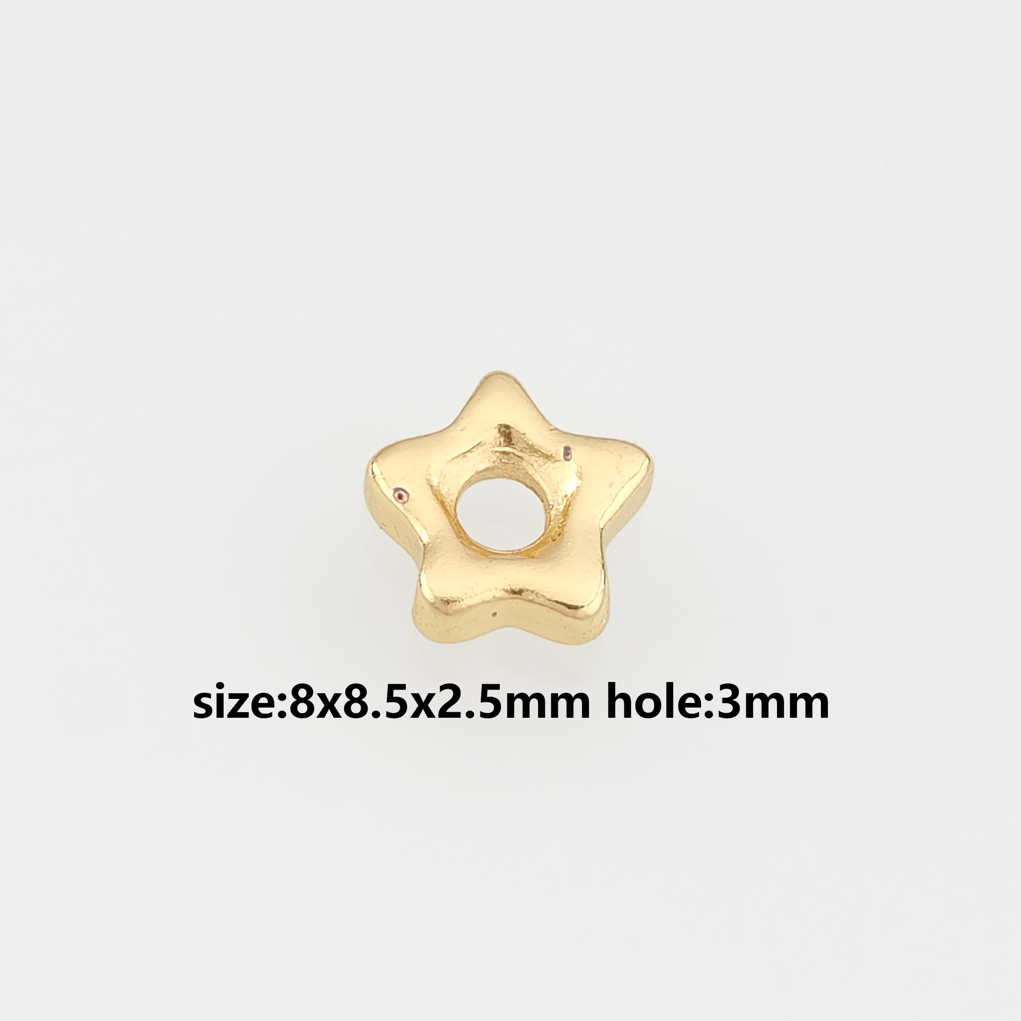 10Pcs 18K Gold Filled Star Spacer Beads,Celestial Spacer Beads,Necklace And Bracelet Making,DIY Jewelry Supply