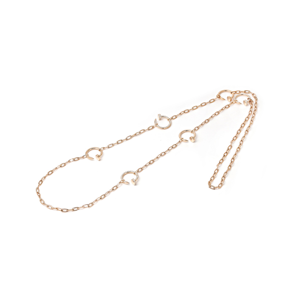 Cartier Juste un Clou Necklace 18K Rose Gold Diamond N7413400