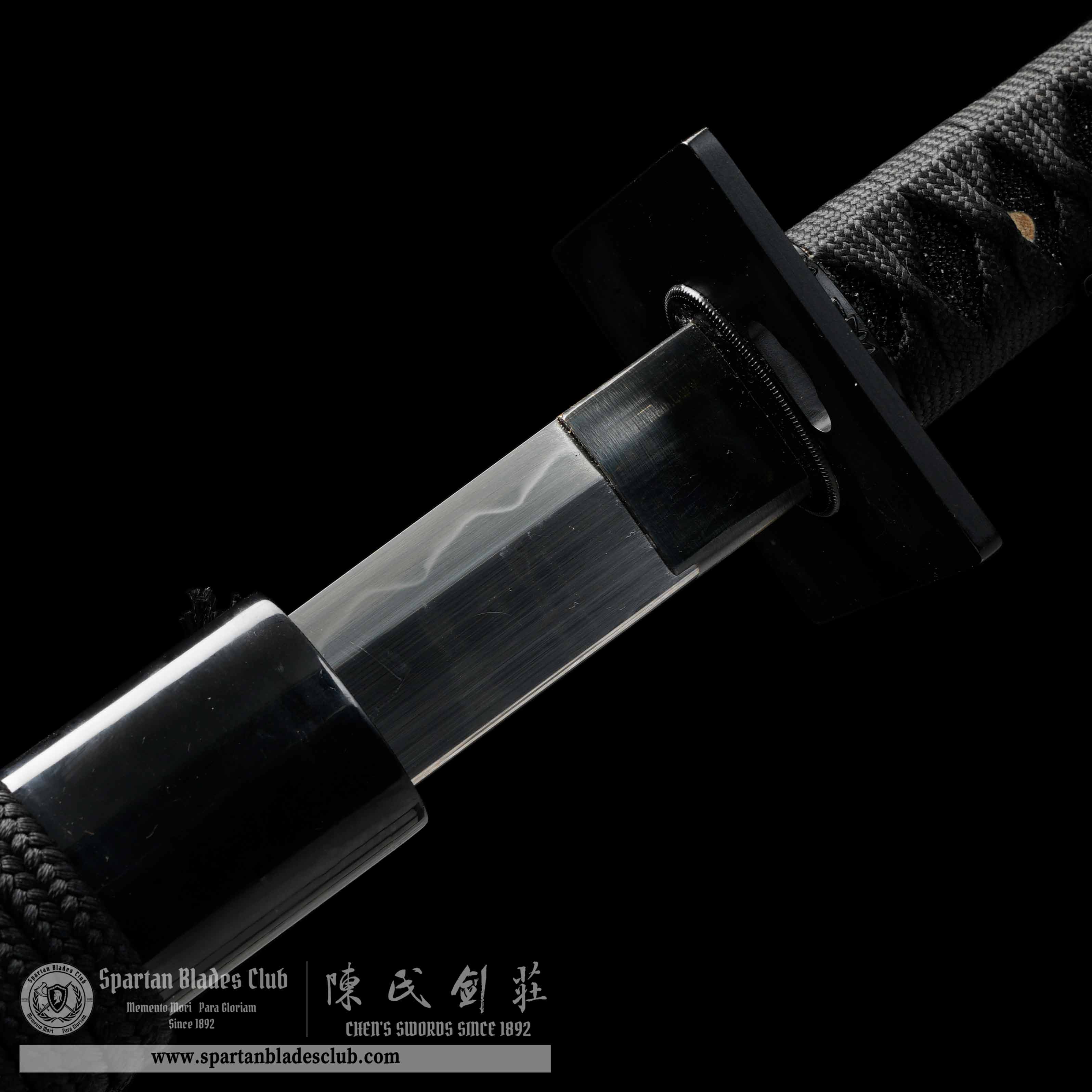 HY144｜AnBo Blade｜Ninjato｜T10 Steel｜Clay-tempered｜Real Hamon｜Black｜Battle-Ready｜Full-tang｜Spartan Blades Club｜CHEN'S SWORDS 1892 - Spartan Blades Club - 陳氏劍莊1892
