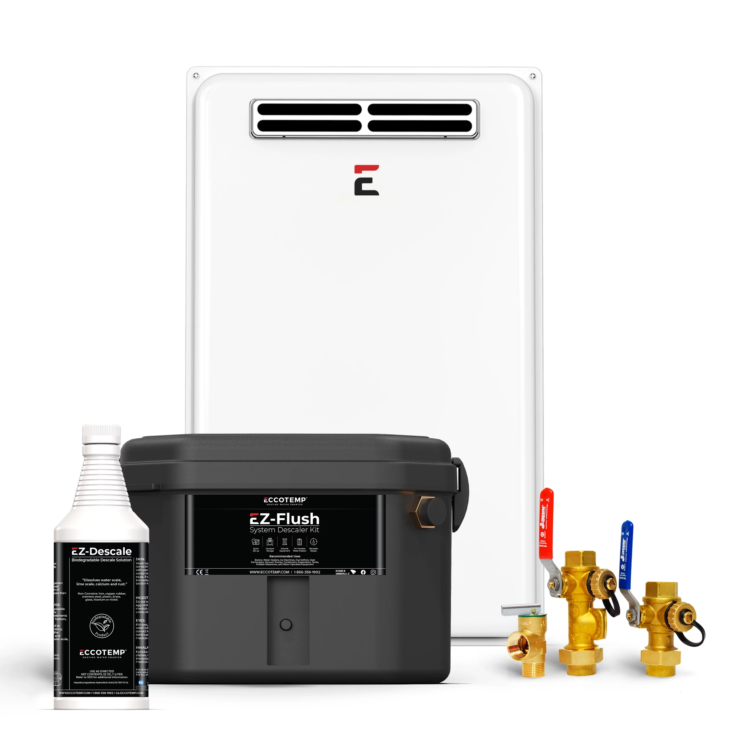 Eccotemp 45H Outdoor 6.8 GPM Liquid Propane Tankless Water Heater Service Kit Bundle