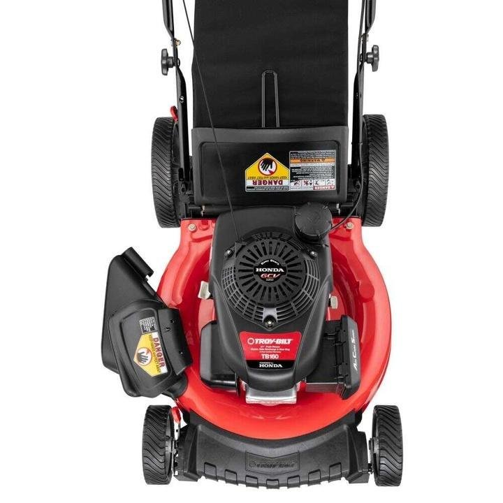 troy-bilt-21 in. 160 cc Gas Walk Behind Push Mower with High Rear Wheels and 3-in-1 Cutting System