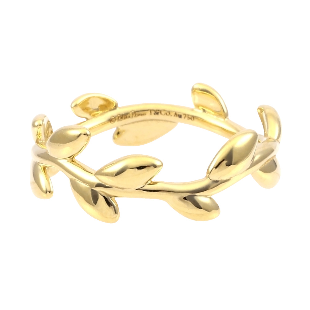 Tiffany & Co. Paloma Picasso Olive Leaf Band Ring 18K Yellow Gold 60143962