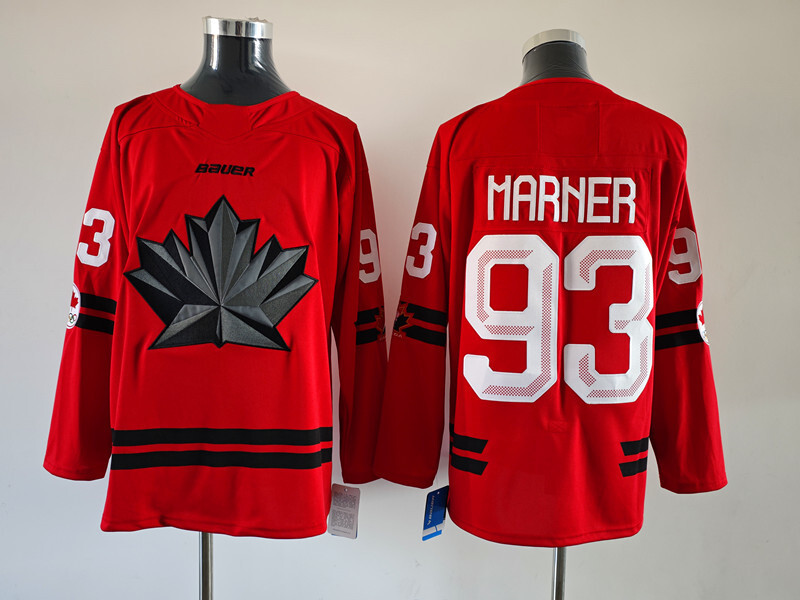 Men's Canada Hockey Mitch Marner #93 Red 2026 Winter Olympics Jersey