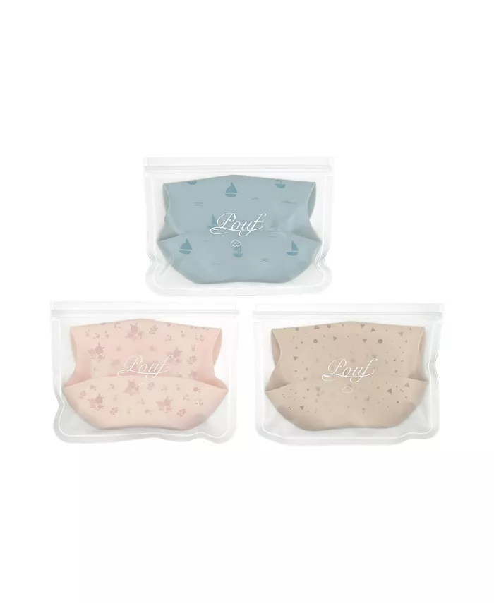 Pouf Machine Washable Infant Unisex Silicone Bib