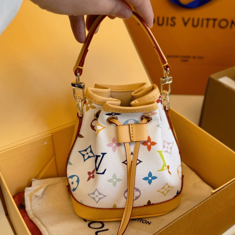 Louis Vuitton Nano Noé Murakami Multicolor White 5.1 Inches