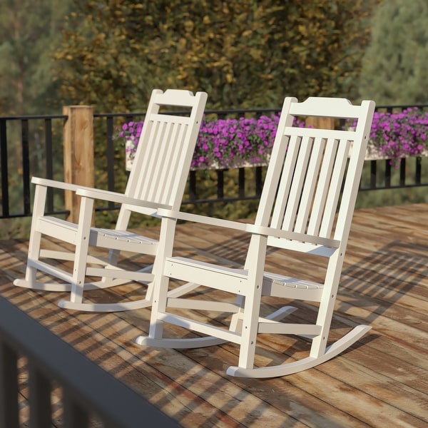 2 Pack AllWeather Faux Wood Rocking Chair