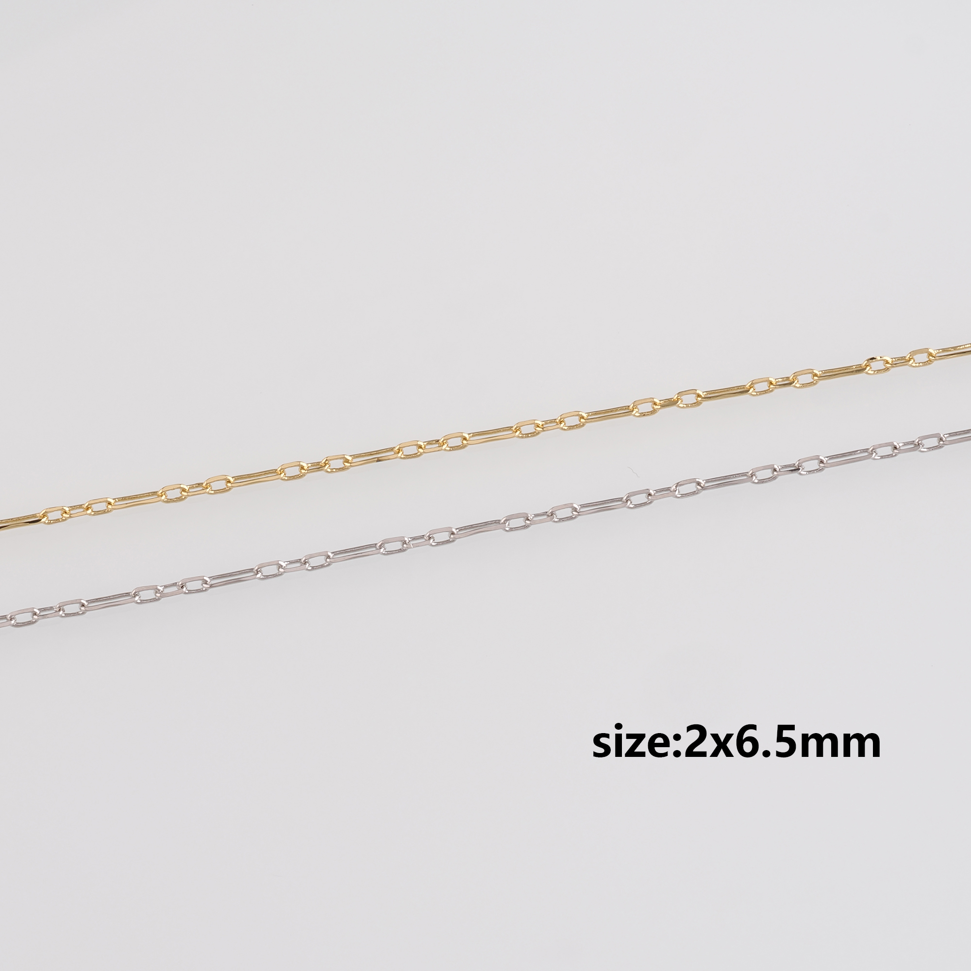 18K Gold Filled Cable Chain Necklace,Dainty Thin Link Chain,Gold Paper Clip Chain Necklace for Women DIY Jewelry Making Supply