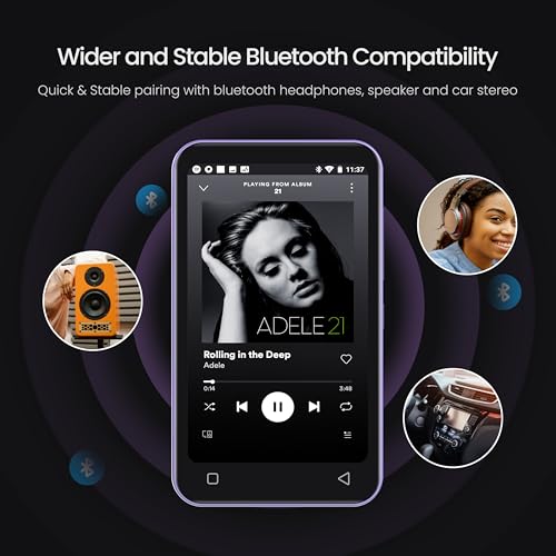 TIMMKOO 80GB Kids MP3 Player with Bluetooth, Parental Controls, Pre-Installed Spotify, Spotify Kids, Audible, 4