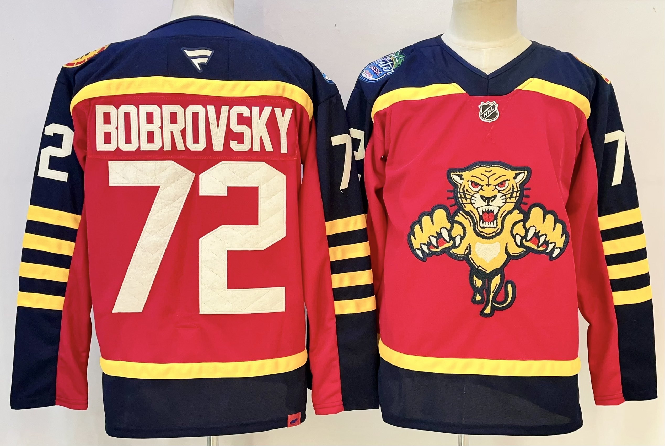 Men's Florida Panthers Sergei Bobrovsky #72 Fanatics Red Premium Player Jersey