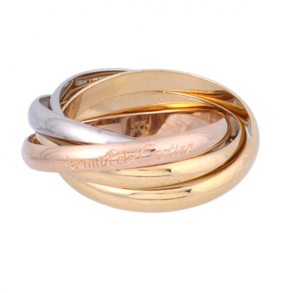 Cartier Trinity 5 Consecutive Ring Tri-Gold