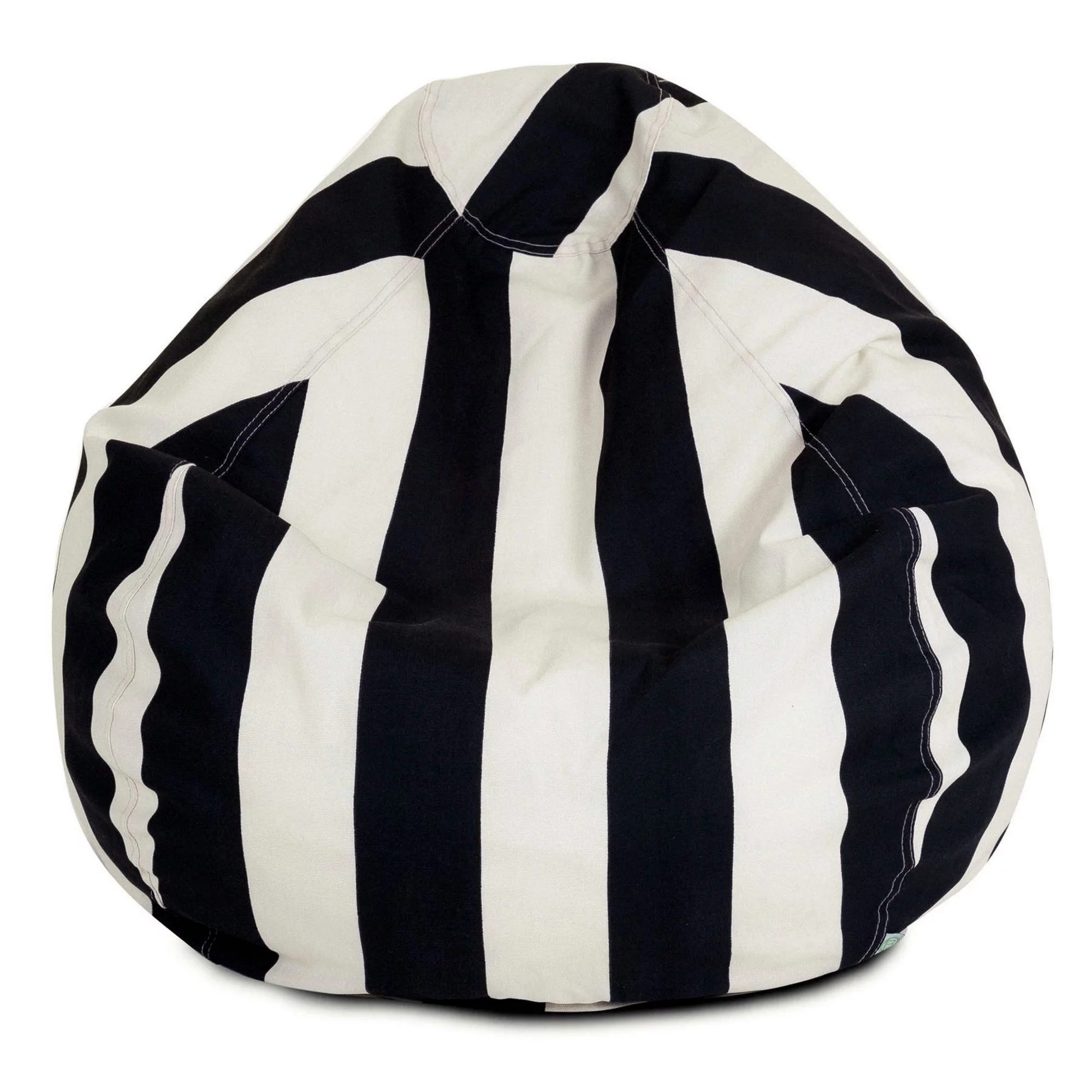 Majestic Home Goods Vertical Stripe Large Classic Bean Bag Chair, Multiple Colors