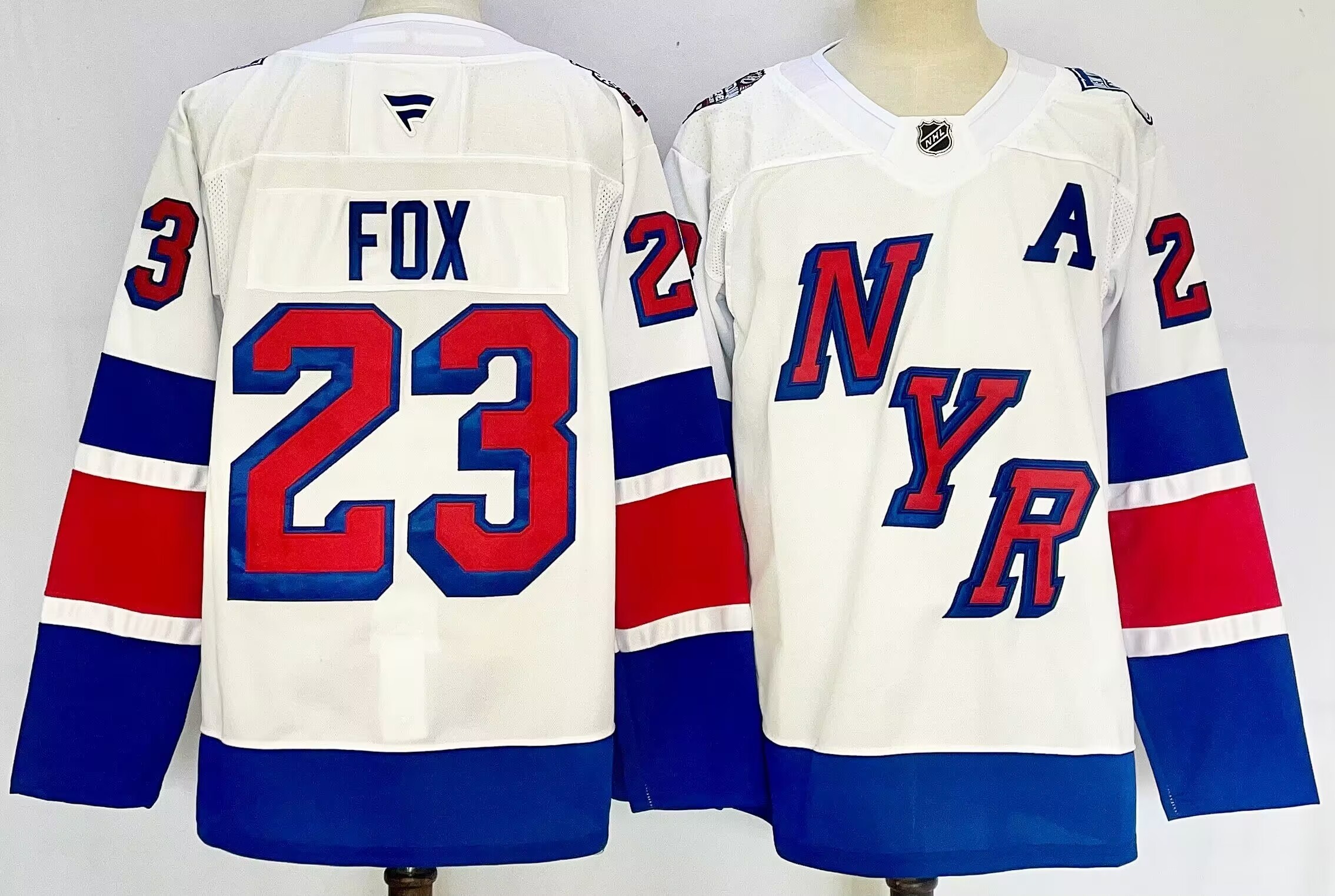 Men's New York Rangers Adam Fox #23 Fanatics White Breakaway Player Jersey