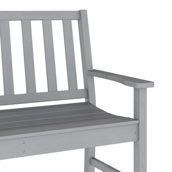 All Weather Heavy Duty Commercial Recycled HDPE Bench with Curved Seat