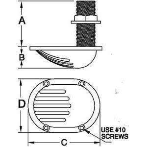 Groco BRZ Thru-Hull w/Strainer + Nut