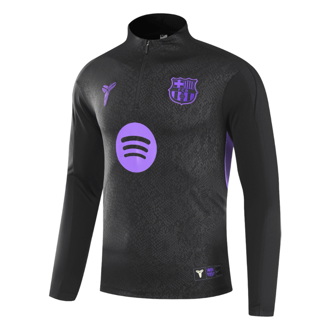 Barcelona 1/4 Zip Tracksuit 2025/26 Kids Black